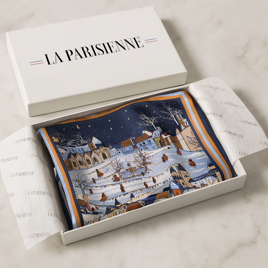 Foulard Chic Femme Carré 100% Soie | La Parisienne