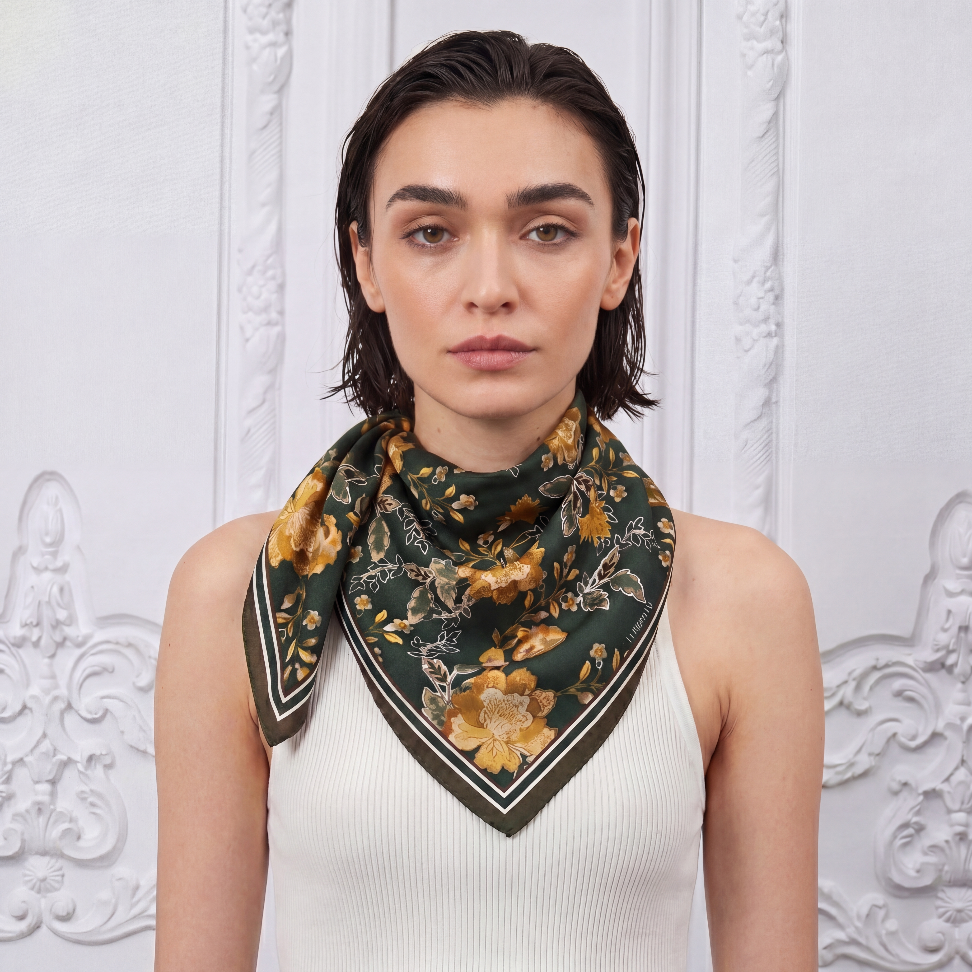 Signature 100% Silk Scarf | La Parisienne Signature 100% Silk Scarf | La Parisienne