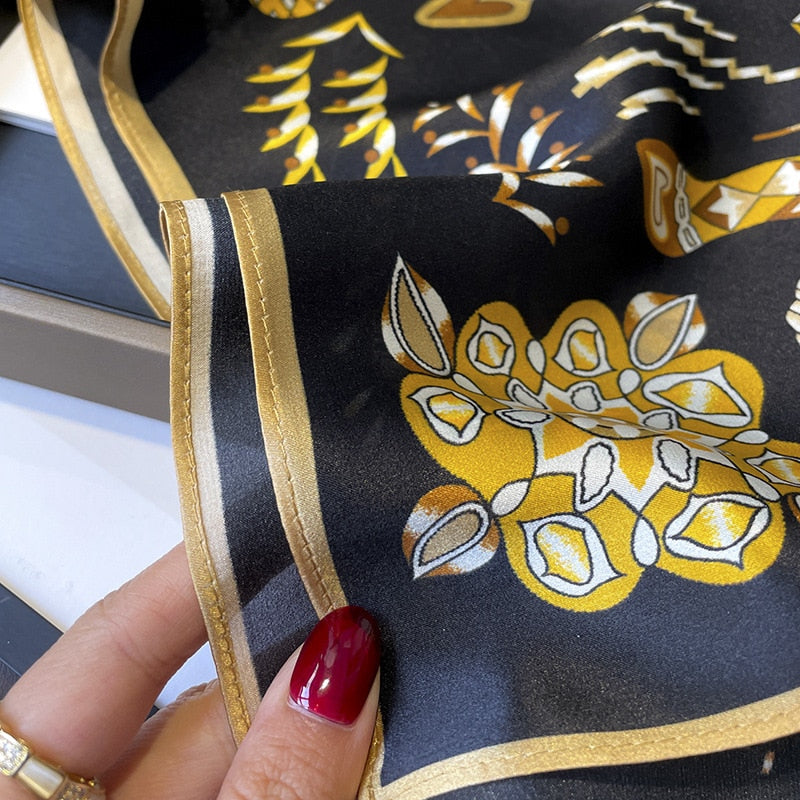 Chic and Refined 100% Silk Square for Women | La Parisienne
