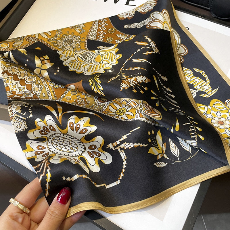 Chic and Refined 100% Silk Square for Women | La Parisienne