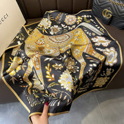 Chic and Refined 100% Silk Square for Women | La Parisienne