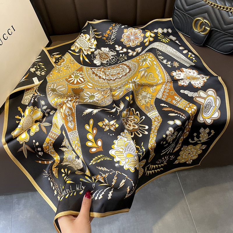 Chic and Refined 100% Silk Square for Women | La Parisienne
