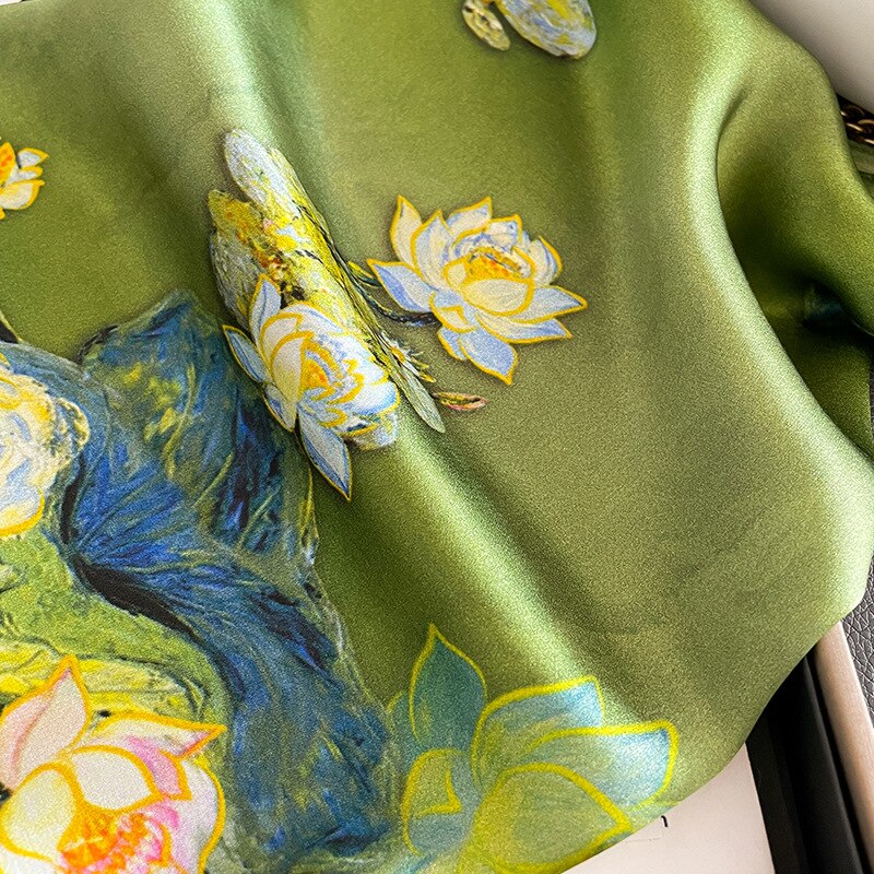 100% Silk Square Chic Flower Decoration for Women | The Parisian