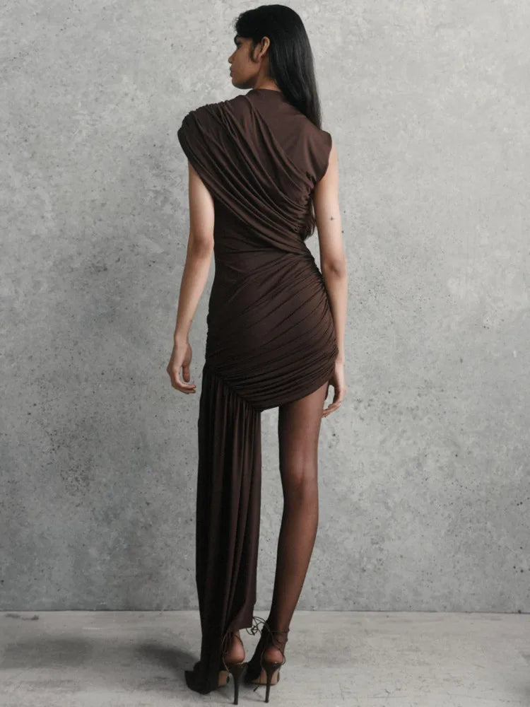 Robe Longue Ajustée Sans Manches  | La Parisienne