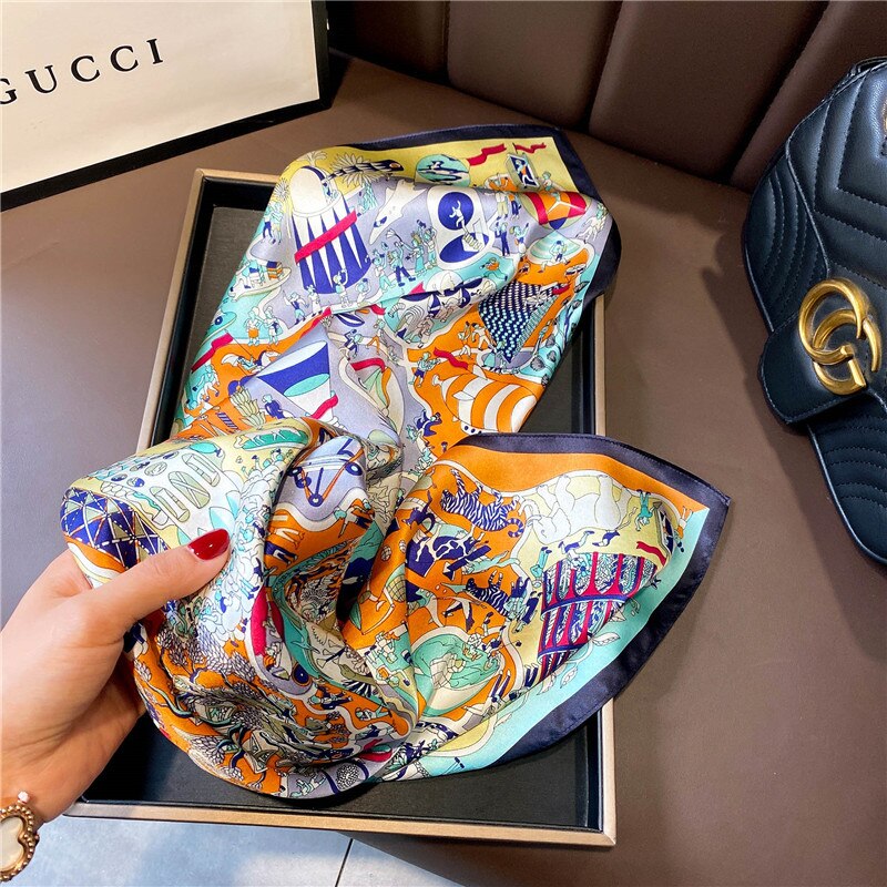 Carré 100% Soie Original Femme | La Parisienne