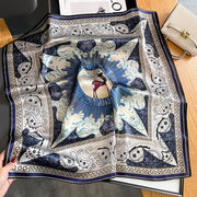 Women's 100% Silk Square Scarf with Deer Pattern | La Parisienne