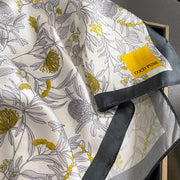 100% Silk Square White Women | La Parisienne