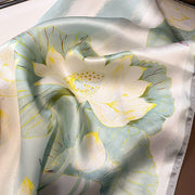 100% Silk Square Flower Decoration for Women | The Parisian