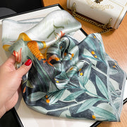 100% Silk Square Floral Decoration Women | The Parisian