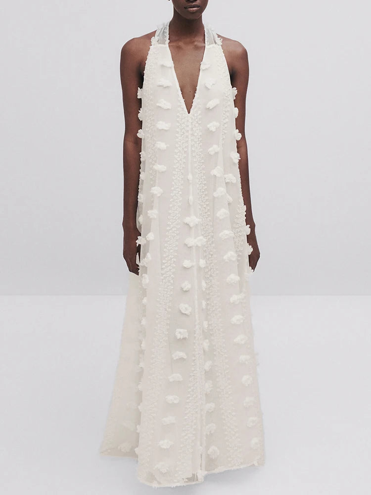 Robe Longue Élégante à Broderie | La Parisienne