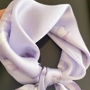 100% Silk Square Flower Decoration for Women | The Parisian