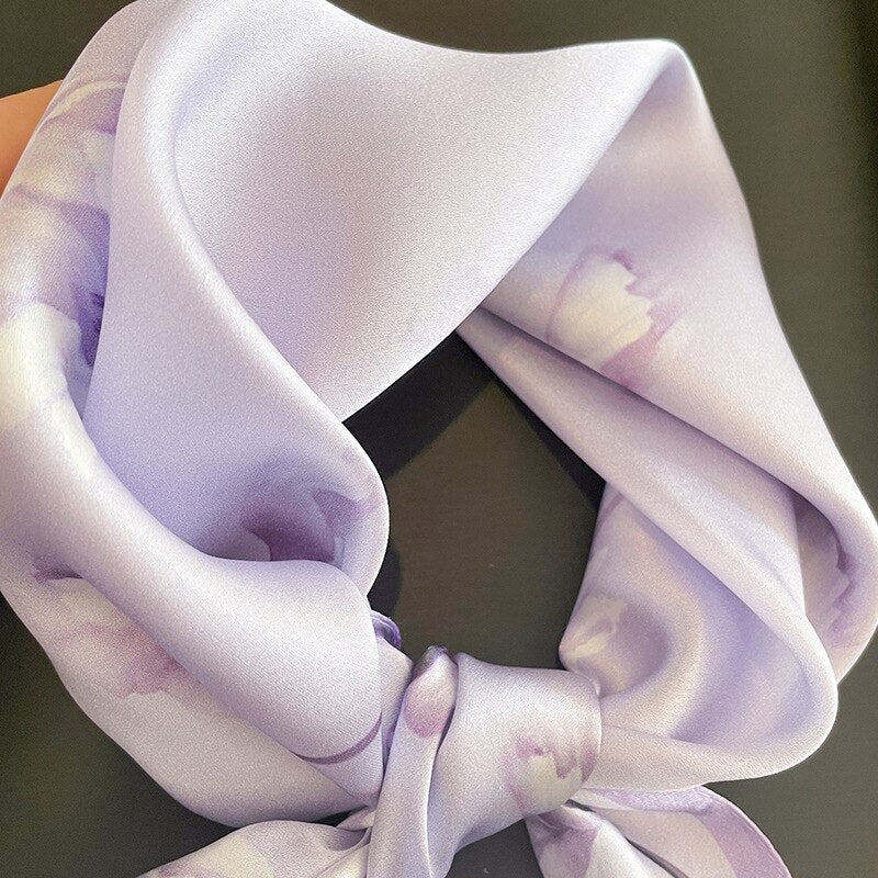 100% Silk Square Flower Decoration for Women | The Parisian