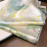 100% Silk Square Flower Decoration for Women | The Parisian