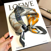 Women's 100% Silk Square Scarf with Refined Flower | La Parisienne