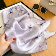 100% Silk Square Flower Decoration for Women | The Parisian