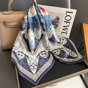 Women's 100% Silk Square Scarf with Deer Pattern | La Parisienne