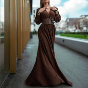 Robe Longue Charismatique & Élégante Ceinturée  | La Parisienne