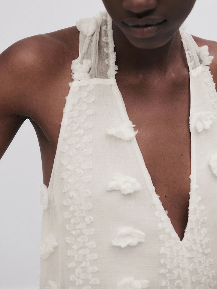 Robe Longue Élégante à Broderie | La Parisienne