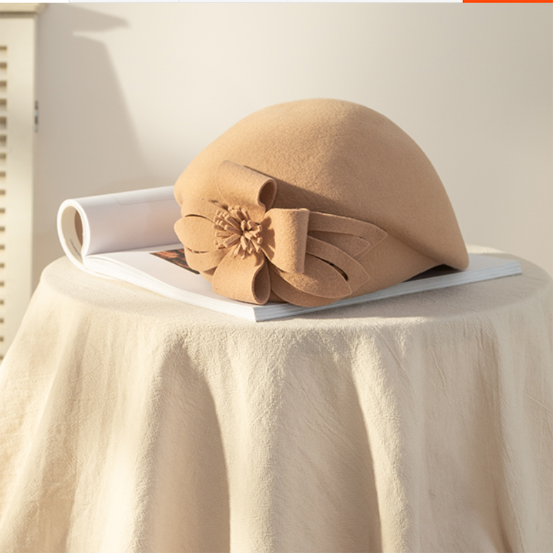 Béret Femme Motif Fleur 100% Laine | La Parisienne