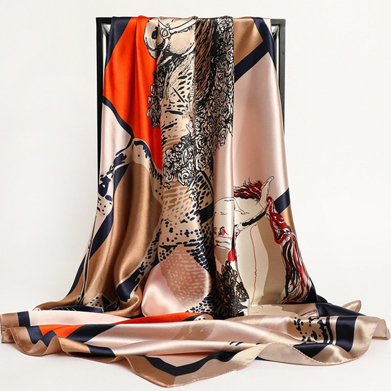 Foulard Carré Motif Original Femme | La Parisienne