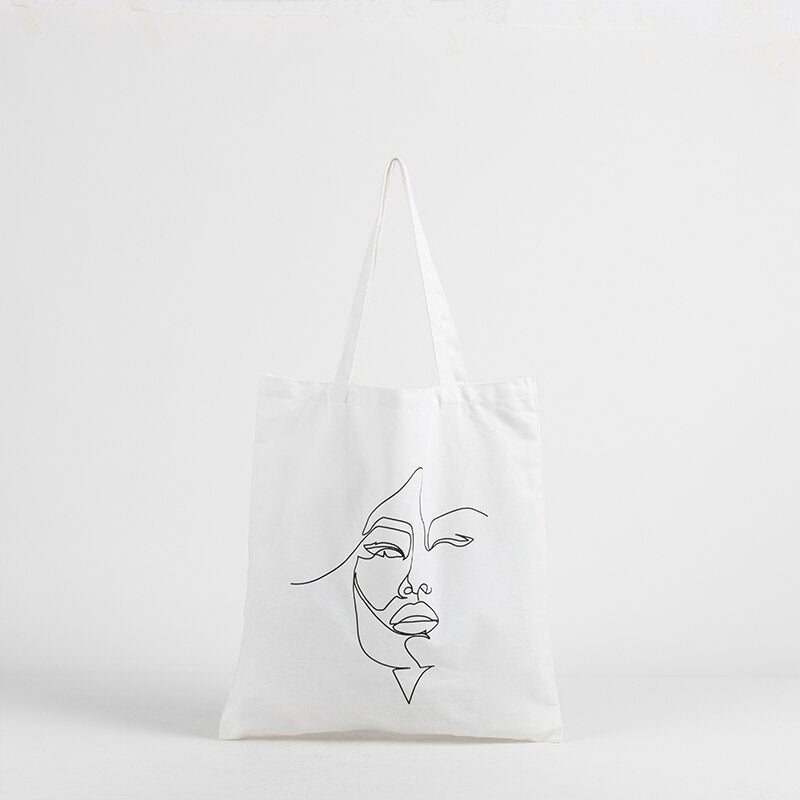 Women's Canvas Flower Decoration Tote Bag | The Parisian