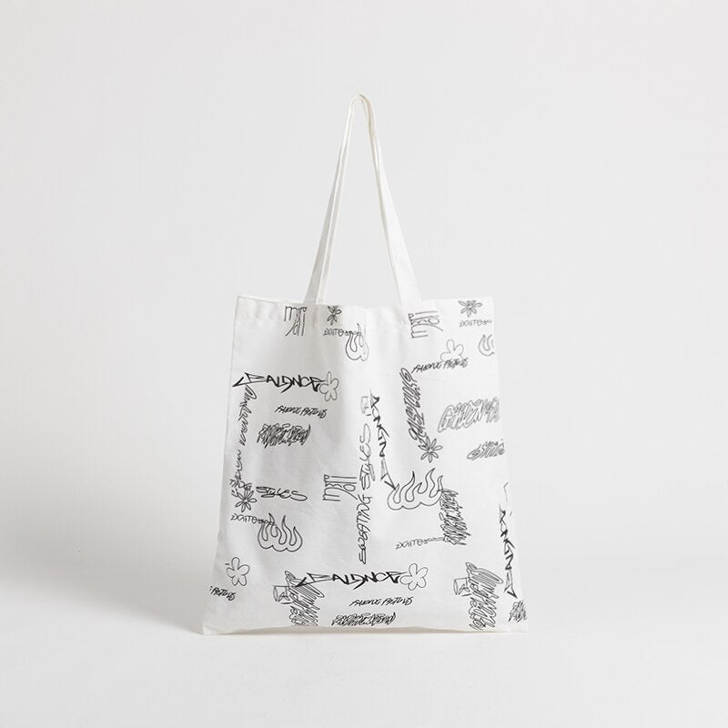 Women's Canvas Flower Decoration Tote Bag | The Parisian