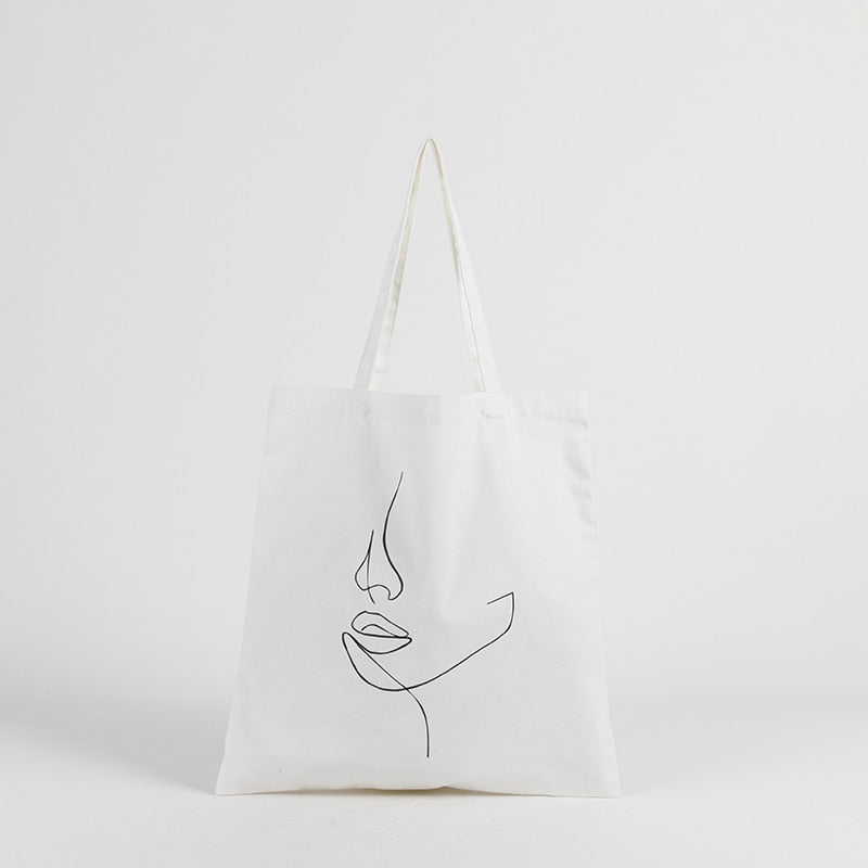Women's Canvas Flower Decoration Tote Bag | The Parisian