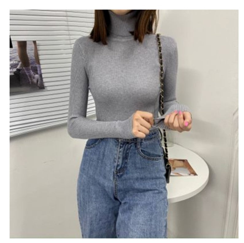 Pull à Colle Roulé Coton Recomposé Femme | La Parisienne