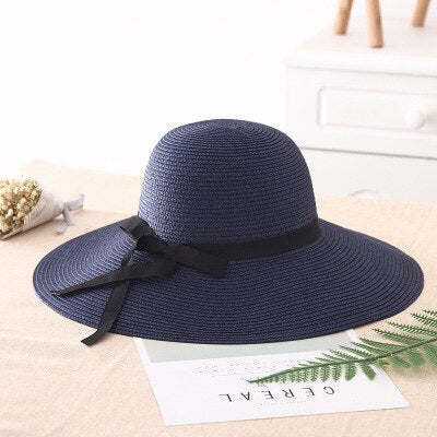 Chapeau de Paille Décoration Nœud  Femme | La Parisienne