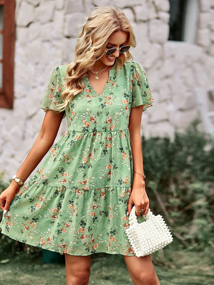 Women's Light Floral Dress | The Parisian