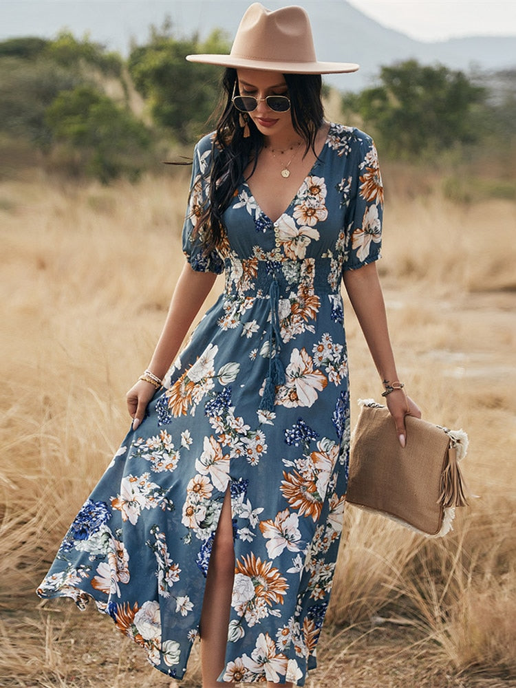 Robe Longue à Fleur | La Parisienne