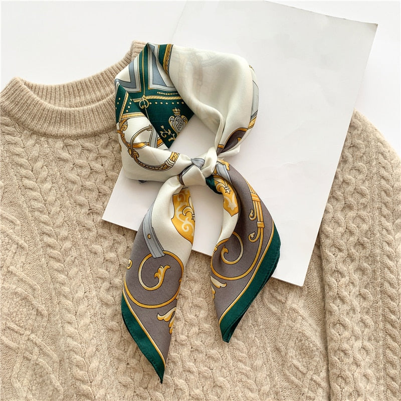 Carré 100% Soie Chic Foulard Femme | La Parisienne