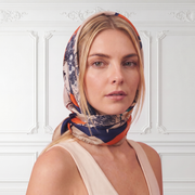 Lenço quadrado Signature 100% seda | La Parisienne