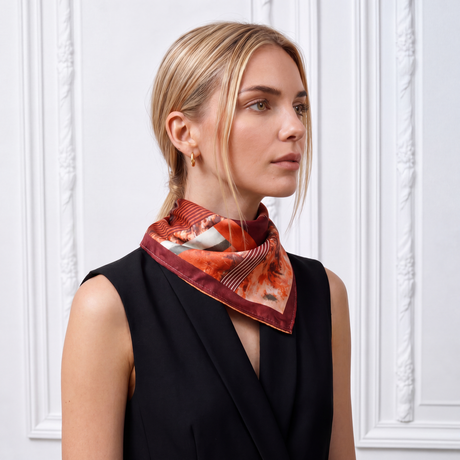 Chic 100% Silk Square for Women | La Parisienne