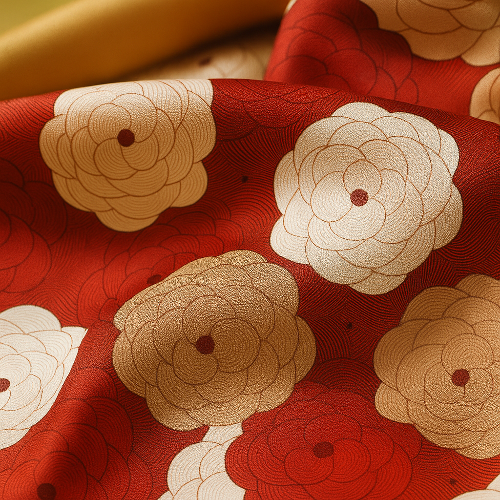 Carré 100% Soie motif Fleur Femme | La Parisienne