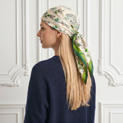Square 100% Silk Chic Flower Decoration Women | La Parisienne 