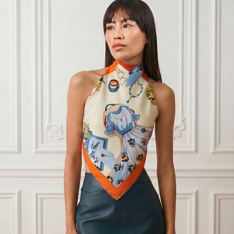 Sciarpa 100% seta Signature | La Parisienne
