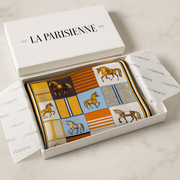 Carré 100% Soie Motif Equestre Femme | La Parisienne