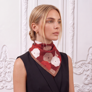 100% Silk Square Flower pattern Women | La Parisienne