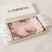 Carré 100% Soie Fleur Rose Femme | La Parisienne