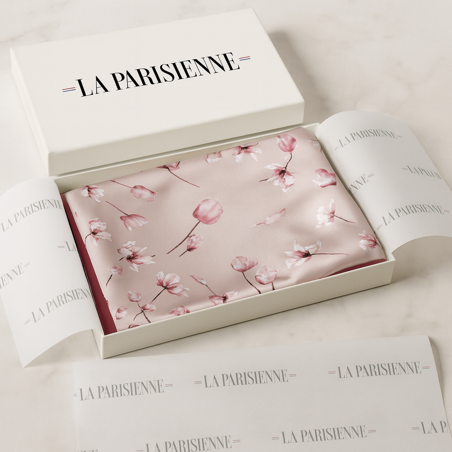 100% Silk Square Flower Decoration for Women | The Parisian 