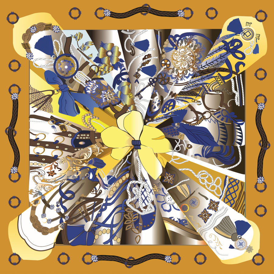 Carré de Soie Élaboré Foulard Femme | La Parisienne