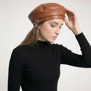 Vintage Leather Beret | The Parisian 