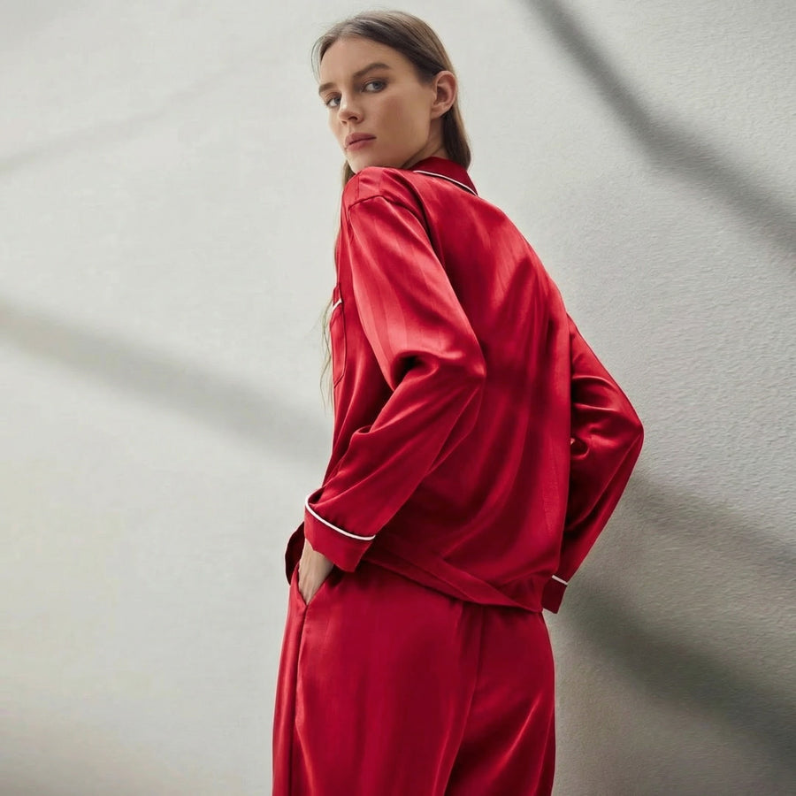 Pyjama À Manches Longues Femme 100% Soie | La Parisienne