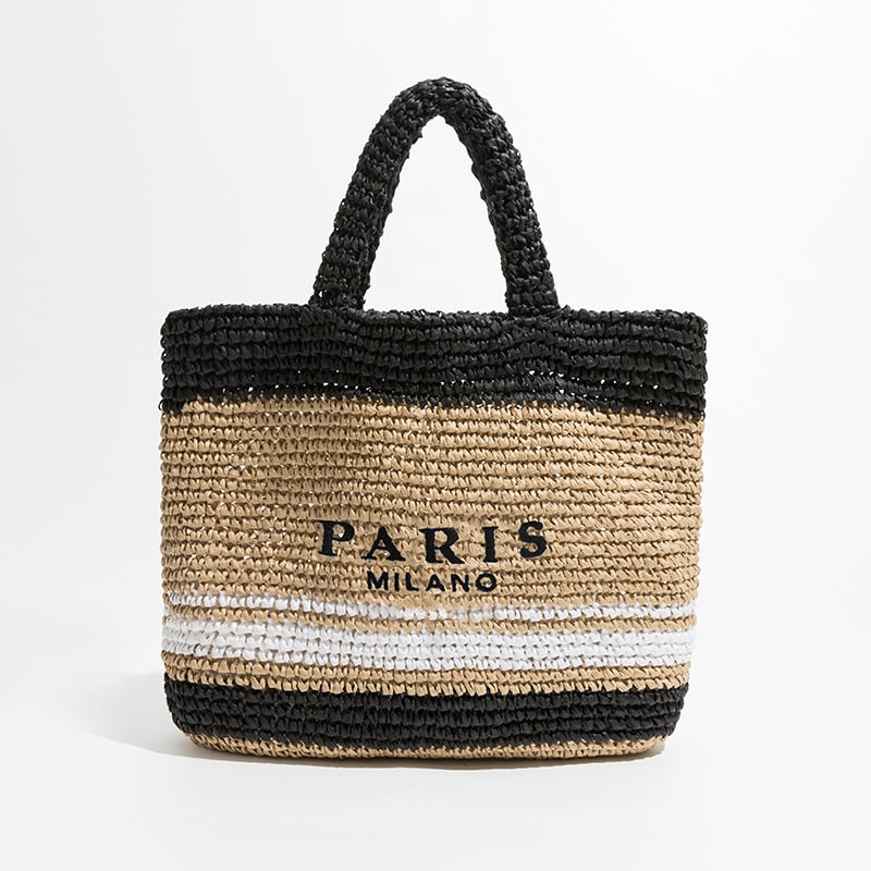 Strandhandtasche aus Stroh | Der Pariser
