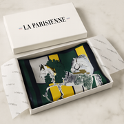 100% Silk Square with Horse pattern for Women | La Parisienne