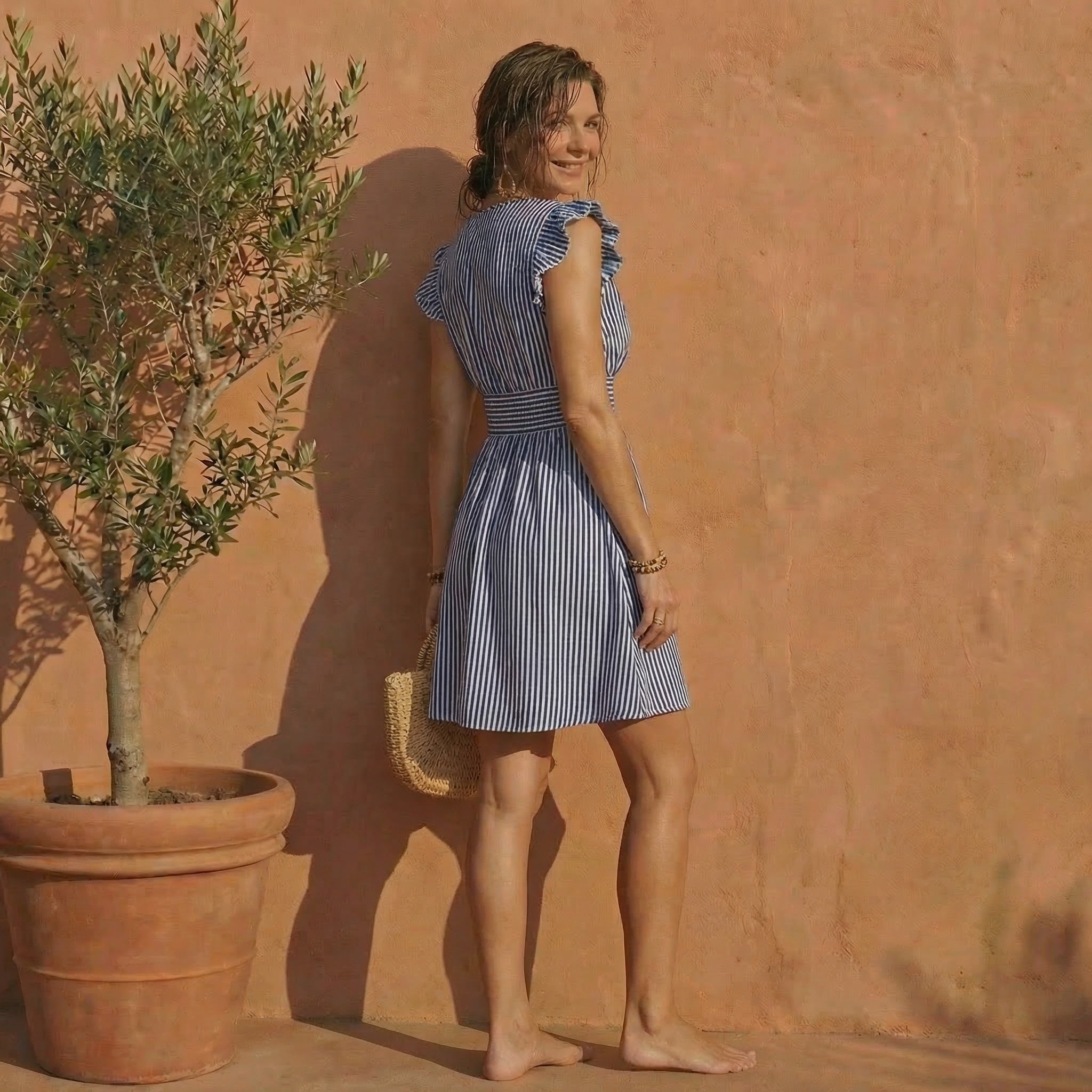 Robe Courte à Rayures | La Parisienne