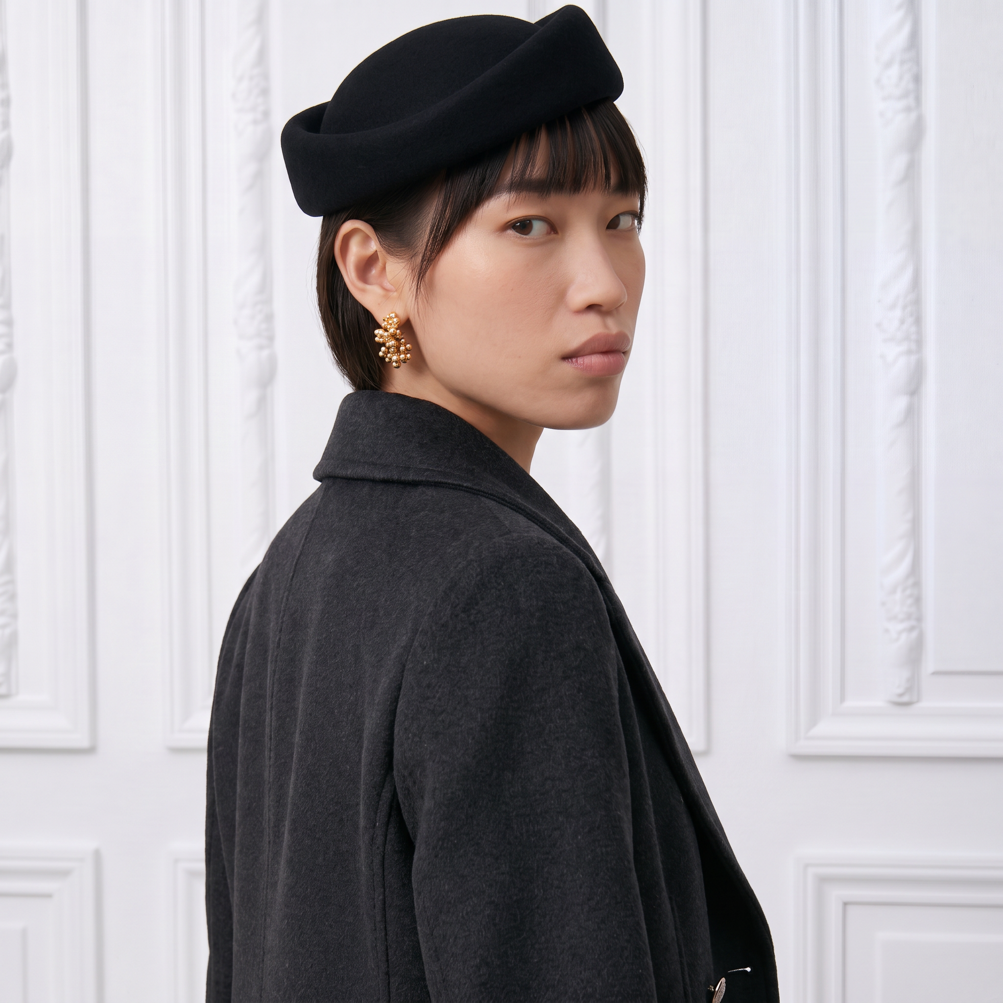 Elegant Woman Beret 100% Wool | La Parisienne