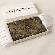 Carré 100% Soie Vert Ornement Chic Femme | La Parisienne