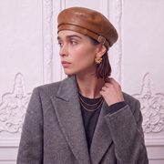 Berretto in pelle vintage La Parisienne